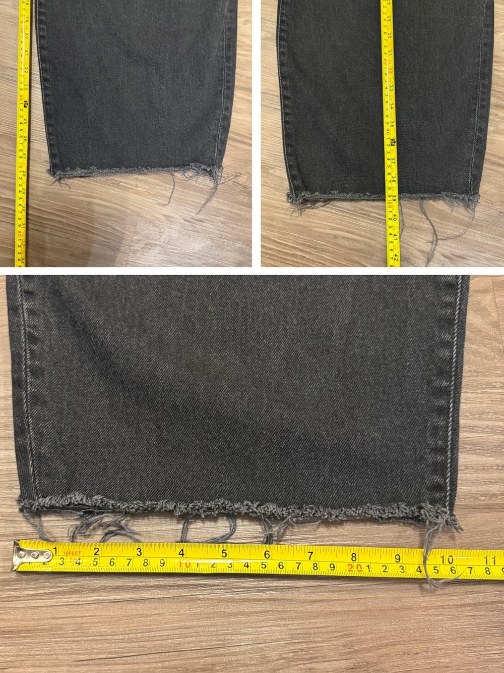 7 For All Mankind Bonnie Curvilinear Barrel Jeans 30 Thunder Black $208 - Picture 7 of 11